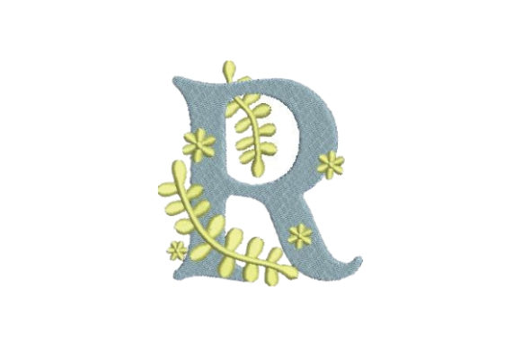 Floral Alphabet R