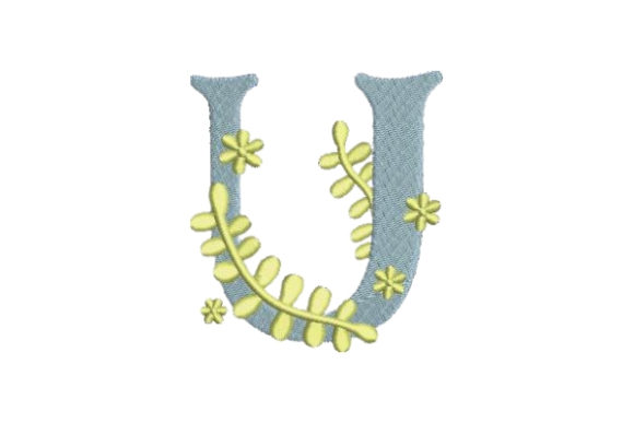 Floral Alphabet U